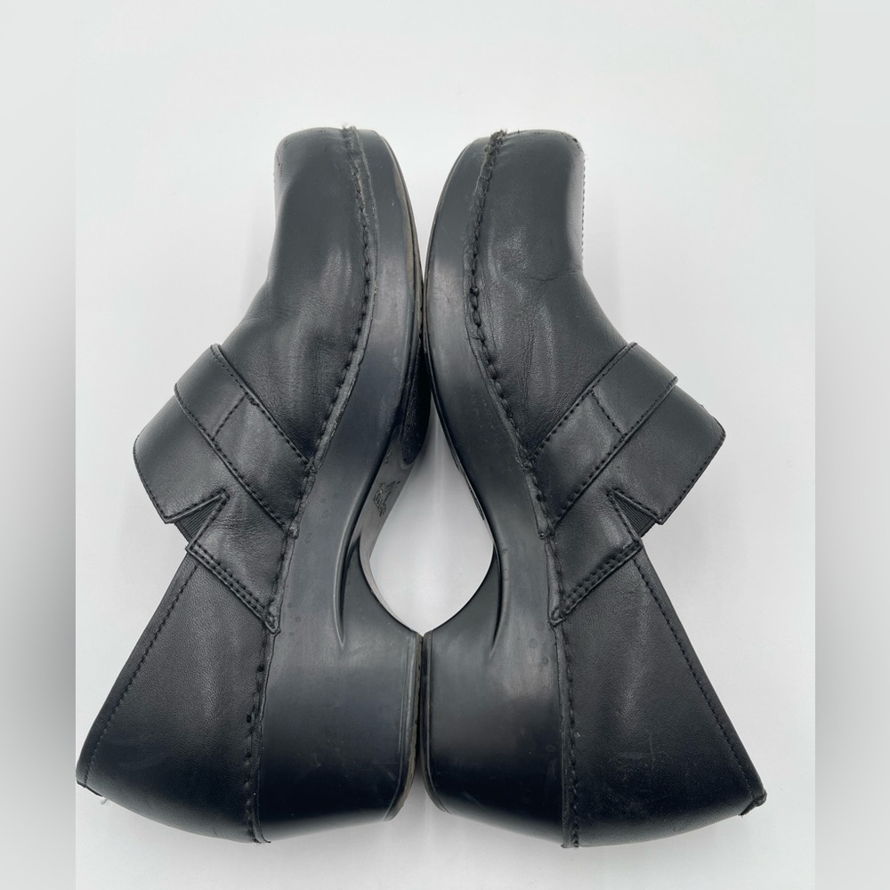 Dansko Women’s Size 40 US 9.5-10 Black Tamara Leather Clog Slip On Workwear - Picture 8 of 14